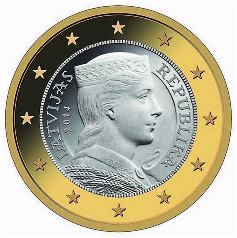 moneta da 1 euro lettonia